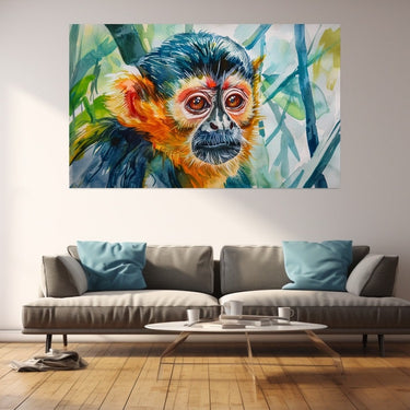 Monkey Watercolor Painting